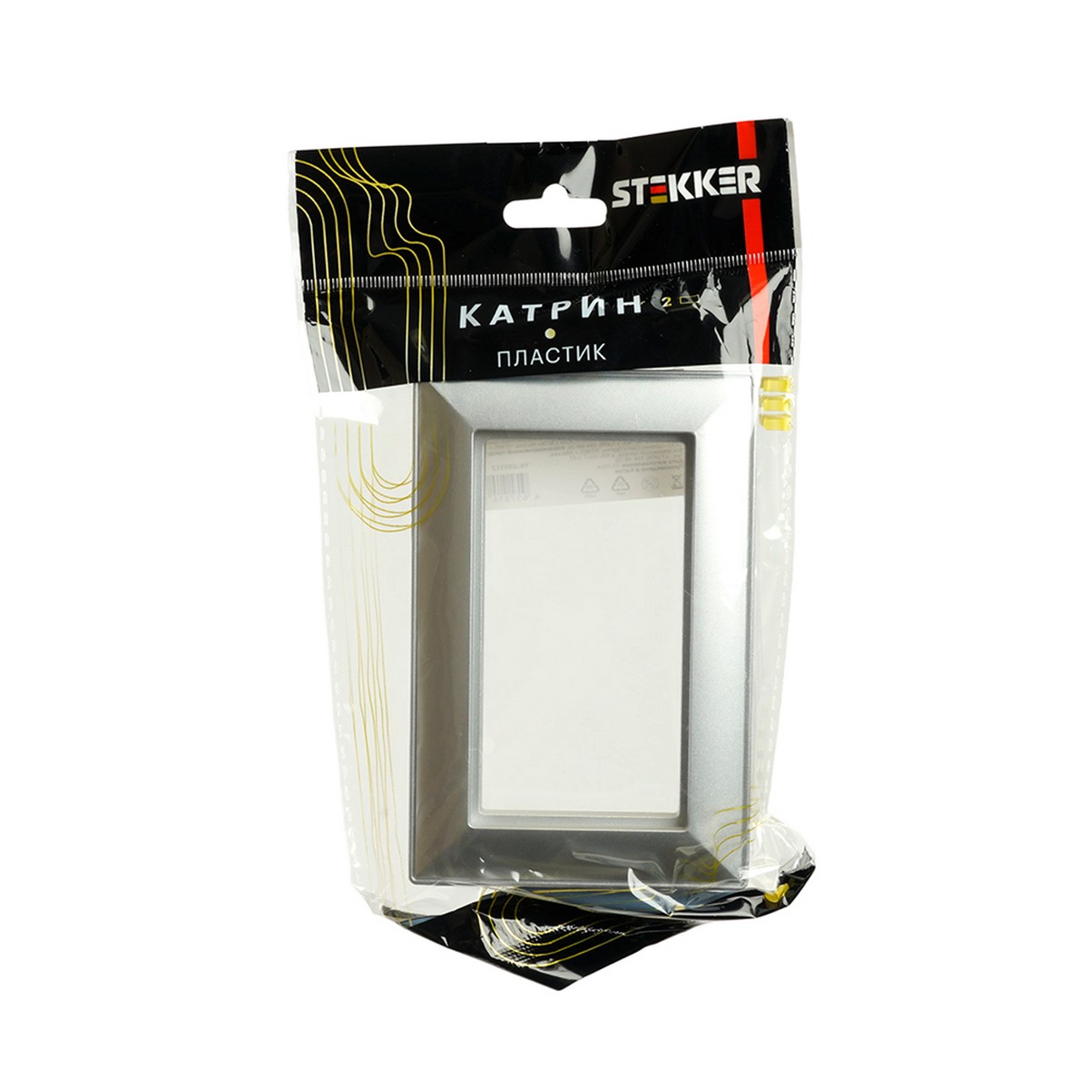 Катрин - Розетки и выключатели Stekker Рамка 2-местная (без перемычки) пластик STEKKER PFR00-7012-08 Катрин серебро 50048