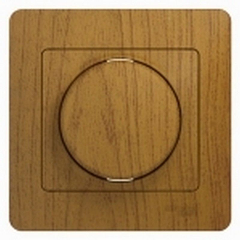 Glossa Дуб Светорегулятор (диммер) Systeme Electric Glossa Дерево Дуб поворотный, 300Вт  GSL000534