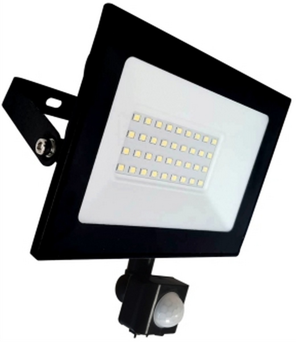Прожекторы светодиодные Прожектор светодиодный LEEK LE LED FL IR 30W BLACK IP65 холодный белый (с сенсором) LE040304-0003 
