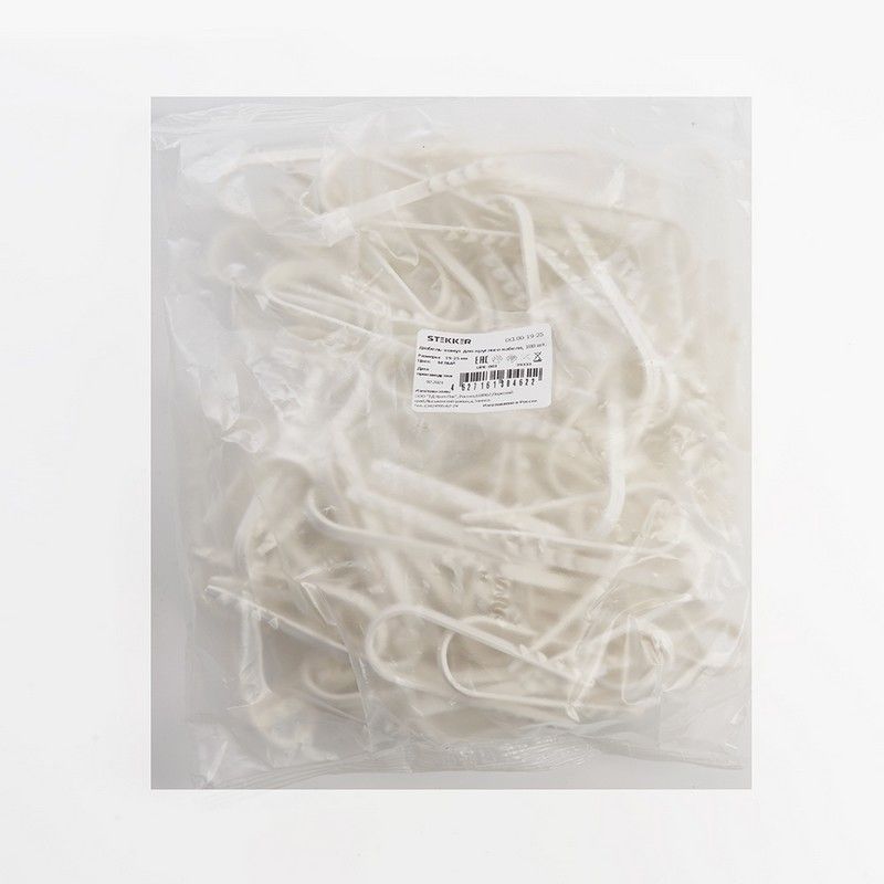 Дюбель-хомут для круглого кабеля (19-25мм) STEKKER DCL00-19-25 нейлон белый (100шт.) 39333