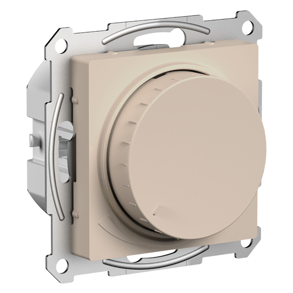 AtlasDesign Песочный Светорегулятор Systeme Electric AtlasDesign Песочный (диммер) повор-нажим LED RC 400Вт мех ATN001223