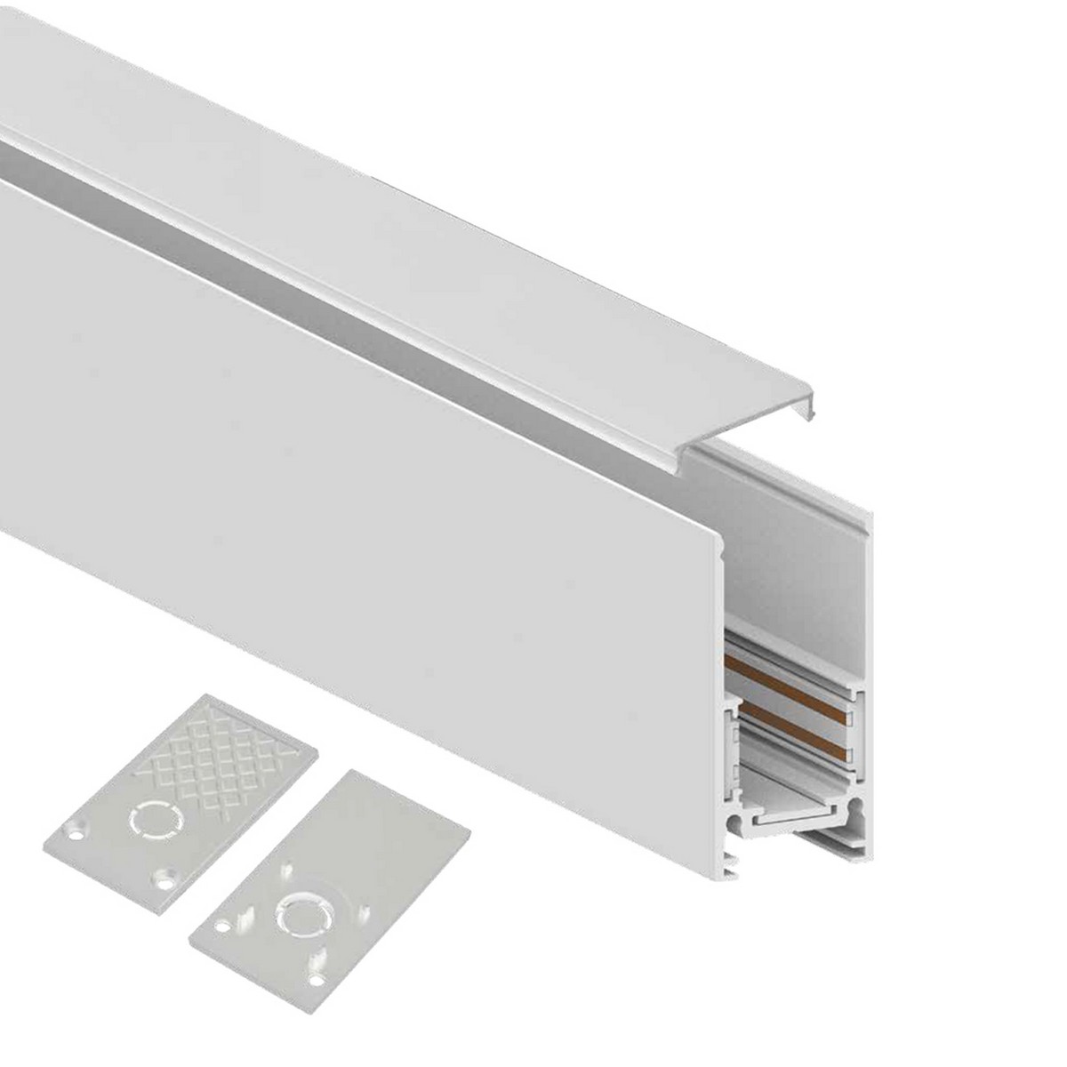 Трековые светодиодные светильники Шинопровод Feron для магнитных трековых  светильников белый 2м CABM1000 41962 