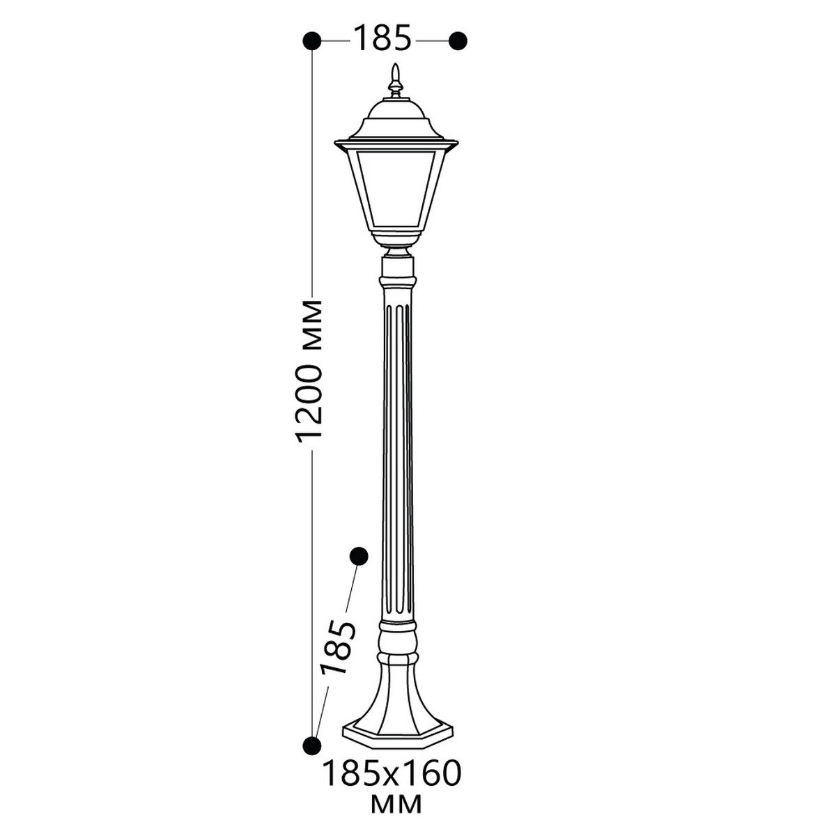 Уличные светильники столб Уличный светильник Feron 4210 столб 100W E27 230V, белый 11033 