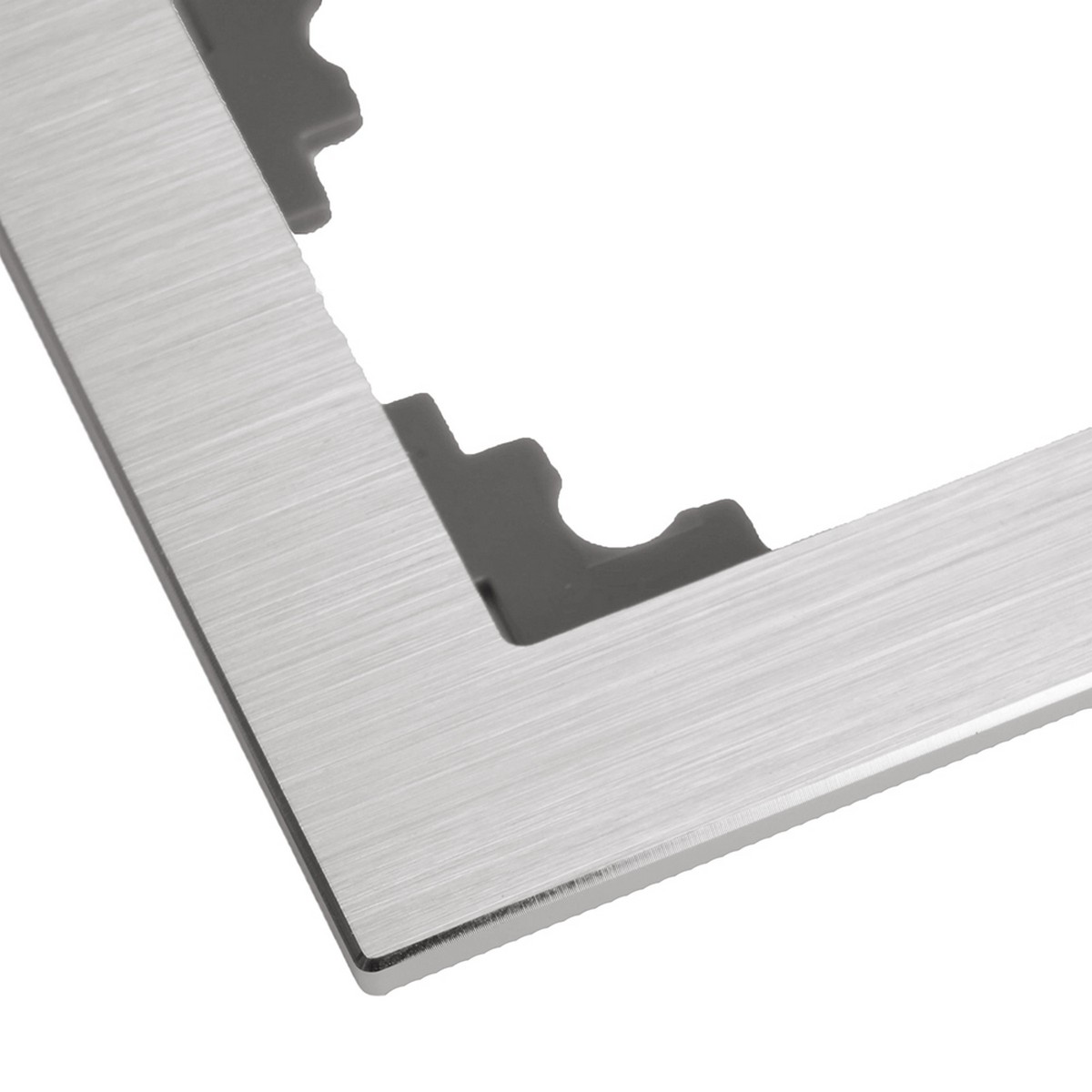 Катрин - Розетки и выключатели Stekker Рамка 2-местная металл STEKKER MFR00-7002-03 Катрин серебро 50015