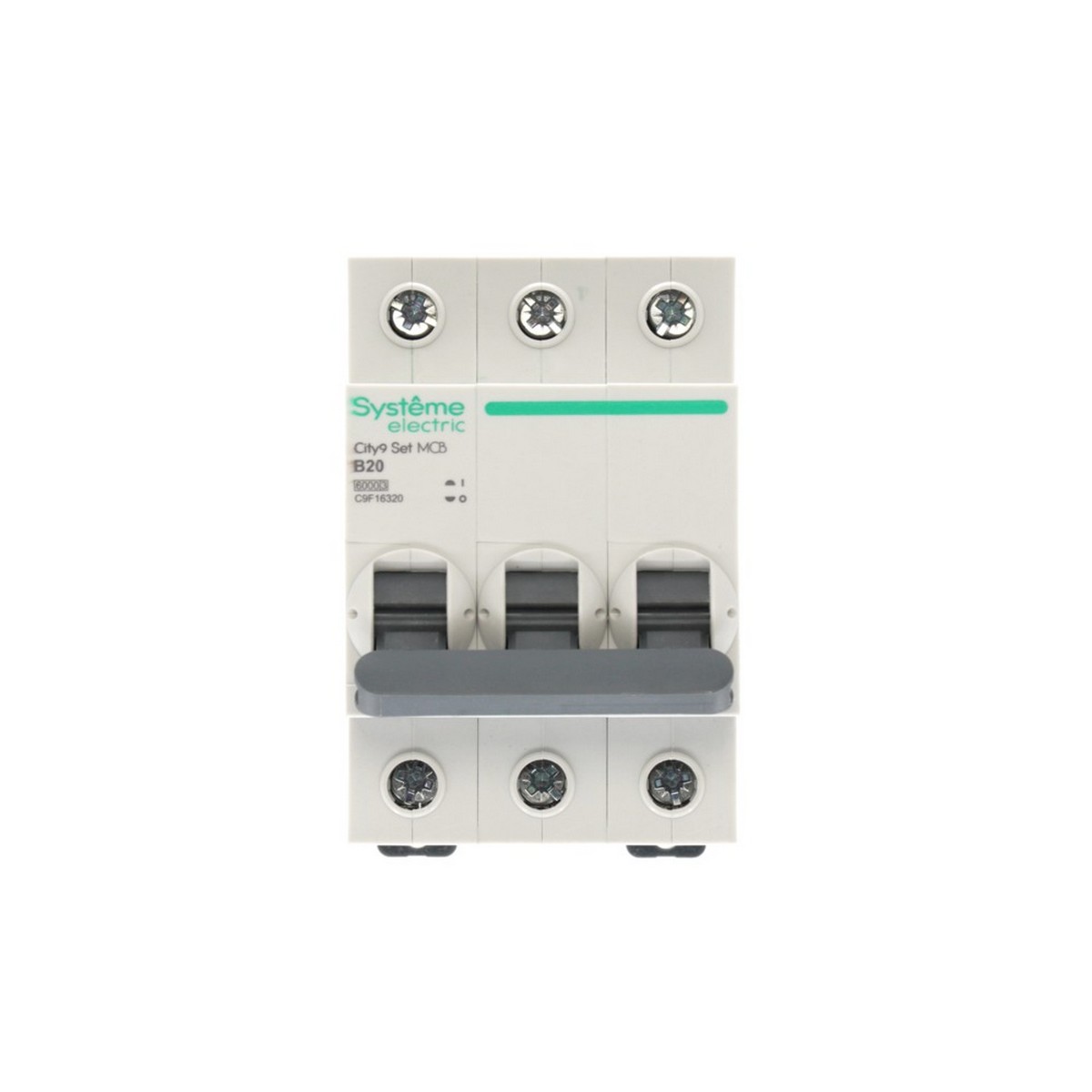 3 полюсные (трехполюсные) Автоматический выключатель Systeme Electric City9 Set (АВ) B 20А 3P 6kA C9F16320 