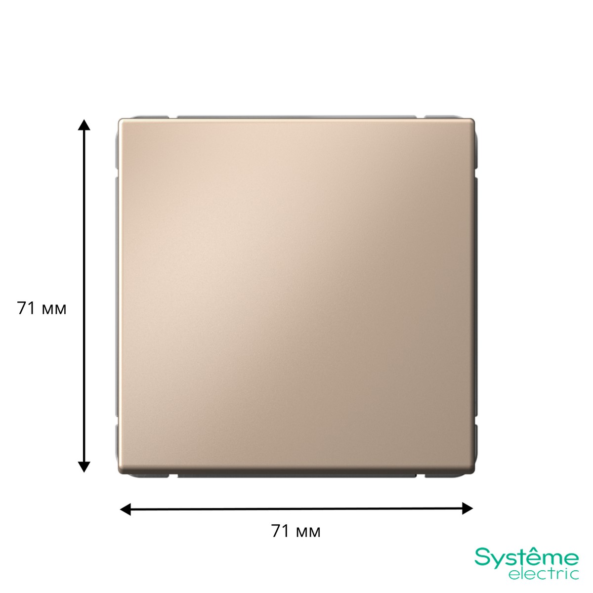 ArtGallery Песочный Выключатель Systeme Electric ArtGallery Песочный 1-клавишный кнопочный  GAL001215