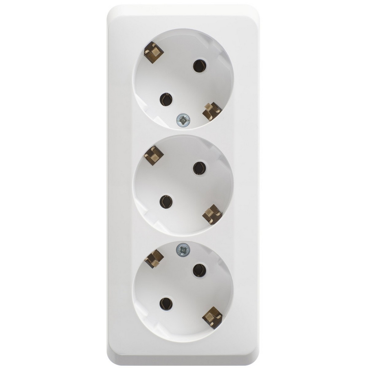 Этюд Белый Розетка 3-ая Systeme Electric Этюд наружный Белый с/з без шторок 16А 250B PA16-011B