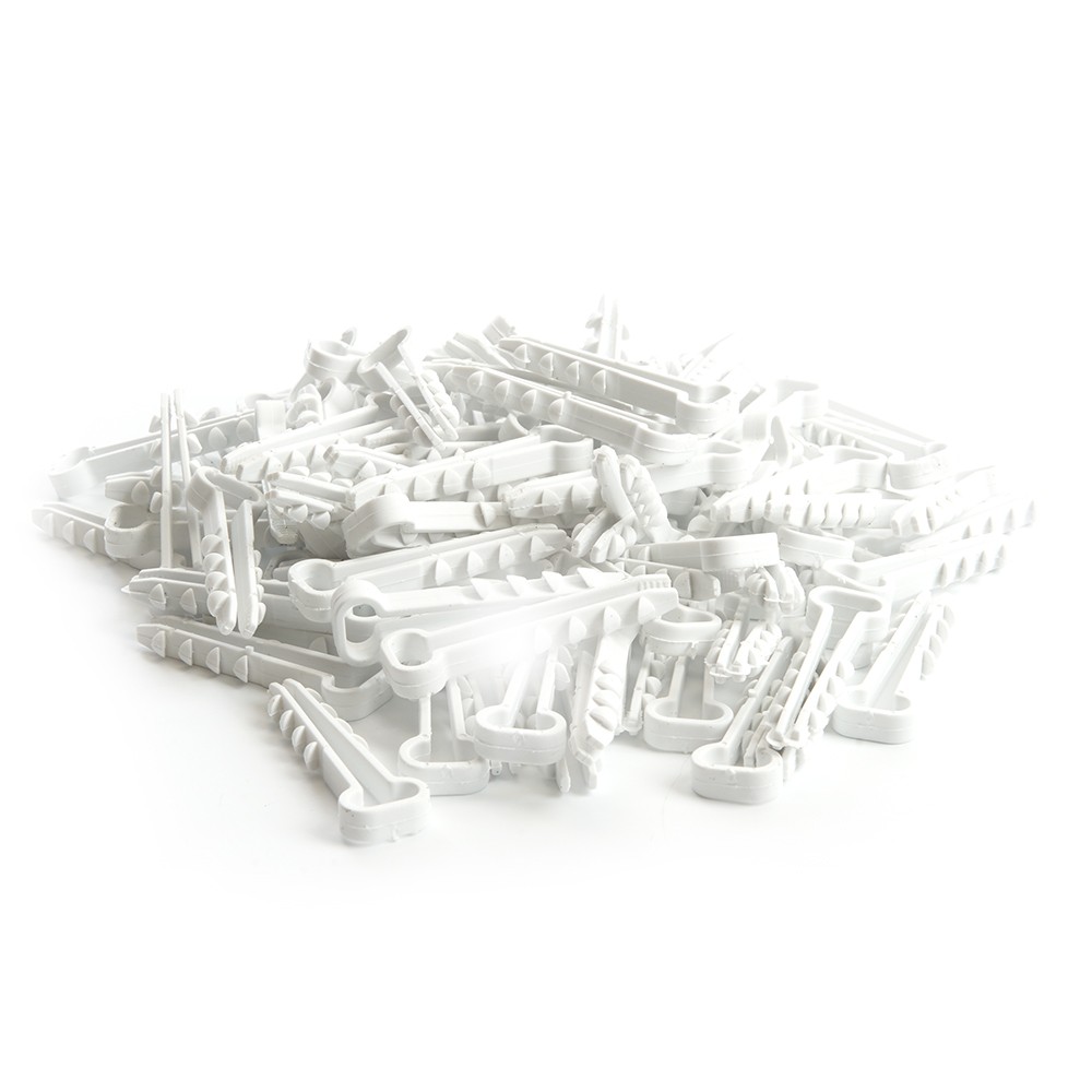 Дюбель-хомут для плоского кабеля (5-10мм) STEKKER DCL01-05-10 белый (100шт.) 39859