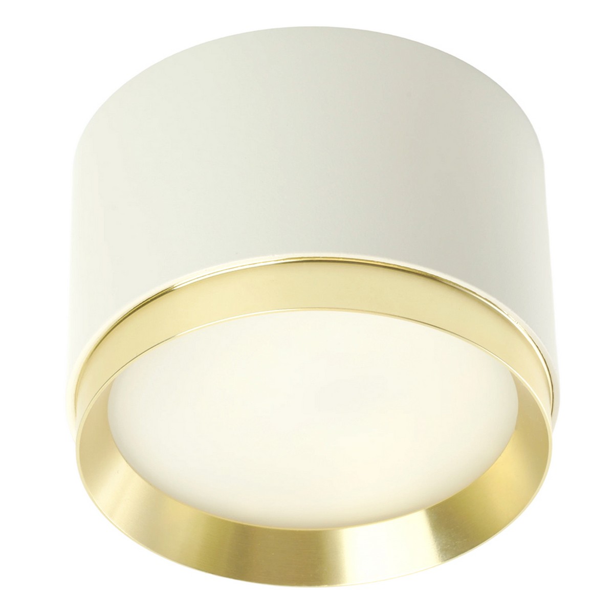 Светильники споты светодиодные Светильник Feron потолочный Barrel DUET HL459 GX53 белый + золото IP20 52022 