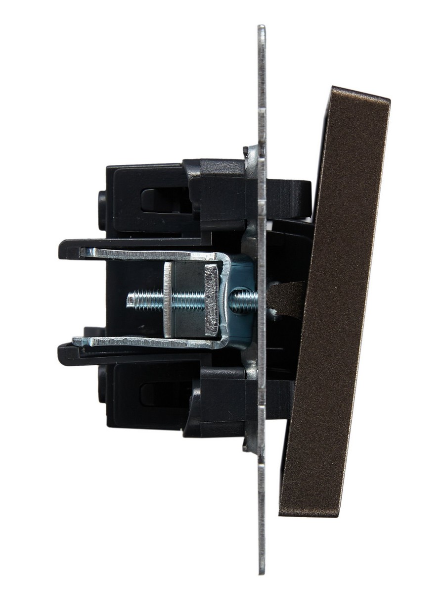 IEK Brite Бронза Выключатель IEK BRITE 1-клавишный самовозвратный 10А ВС10-1-4-БрТБ темная бронза BR-V14-0-10-K45