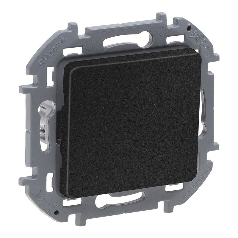 Legrand Inspiria Антрацит Выключатель Legrand INSPIRIA Антрацит одноклавишный 10 AX 250 В 673603