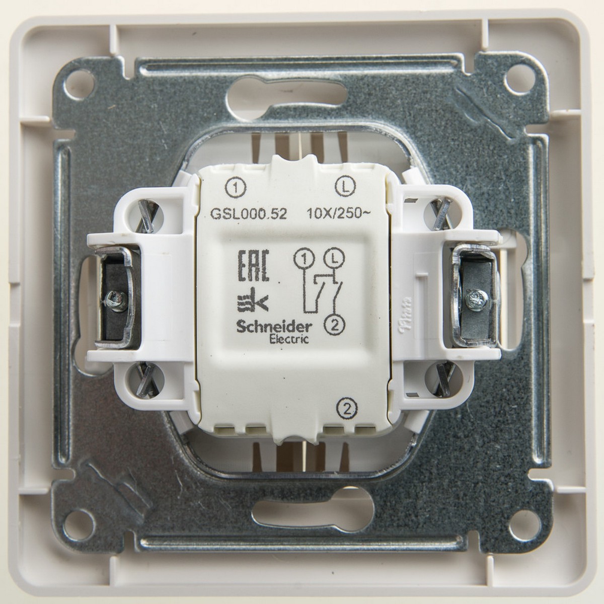 Выключатель Systeme Electric Glossa Перламутр 2-клавишный, сх.5, 10АХ, в сборе GSL000652