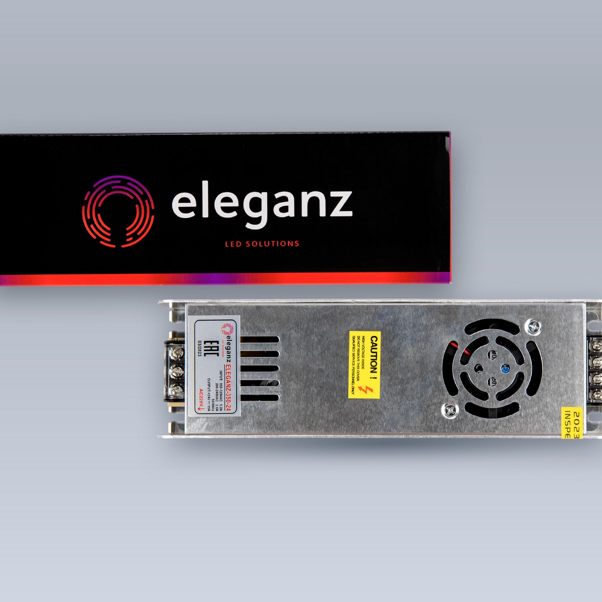 Блоки питания для светодиодной ленты Блок питания для светодиодной ленты Eleganz 24V 400W IP44 узкий 225х58х28мм EL-0004 