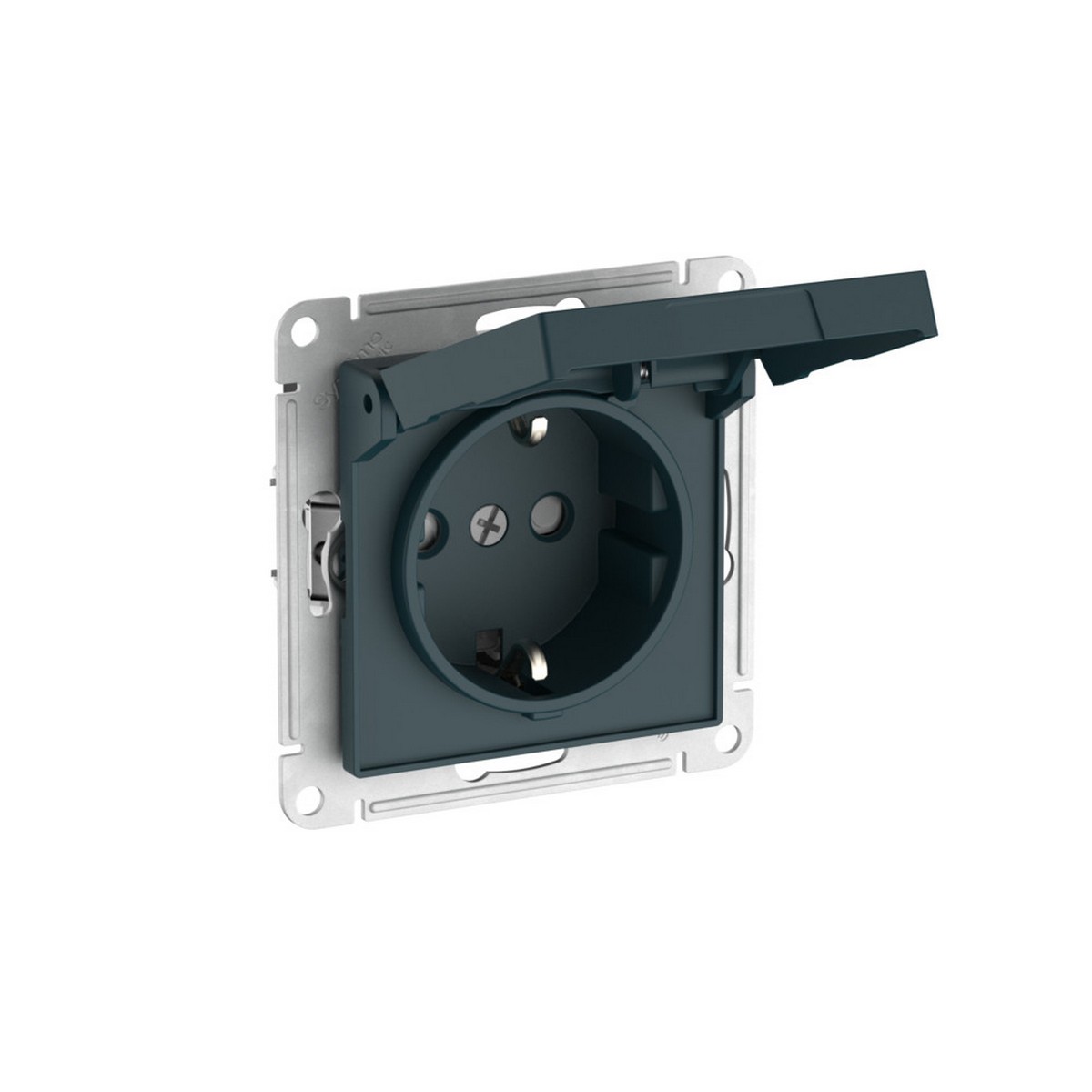 AtlasDesign Изумруд Розетка SE AtlasDesign Изумруд с заземл. со шторк. с крышкой IP20 быстрозажим. клем. ATN000846S