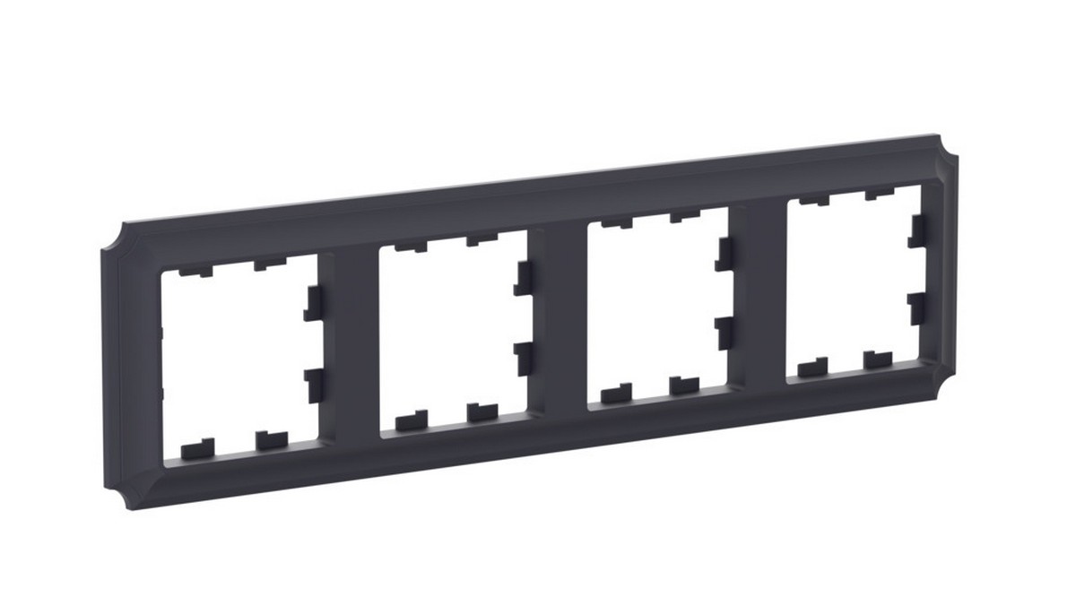 AtlasDesign Рамки Antique Рамка Systeme Electric AtlasDesign Antique Карбон 4-ая, универсальная ATN101004