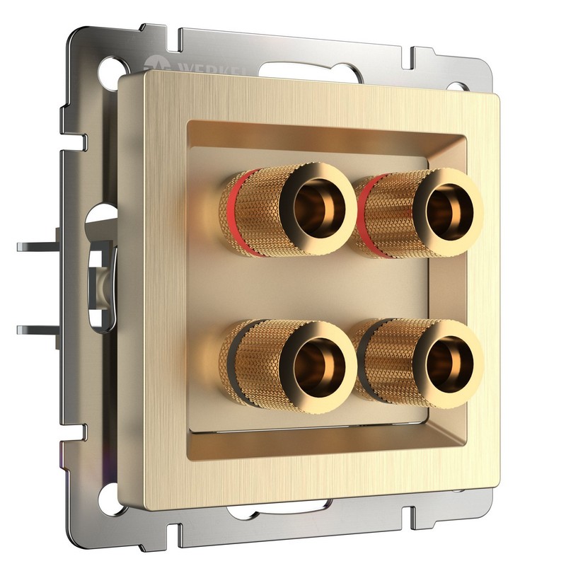 Werkel Шампань рифленный механизмы Акустическая розетка Werkel (шампань рифленый) W1185010