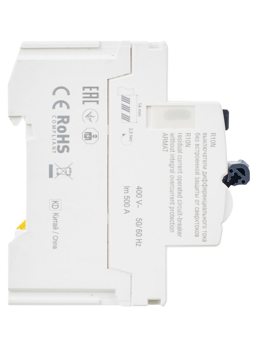 ВДТ УЗО IEK ARMAT R10N 4P 40А 30мА тип A AR-R10N-4-040A030