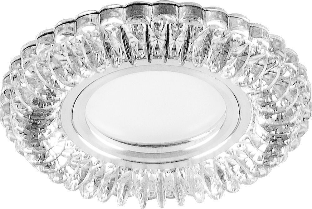 Встраиваемые светодиодные светильники Светильник встраиваемый Feron CD904 с белой LED подсветкой MR16 прозрачный 28977