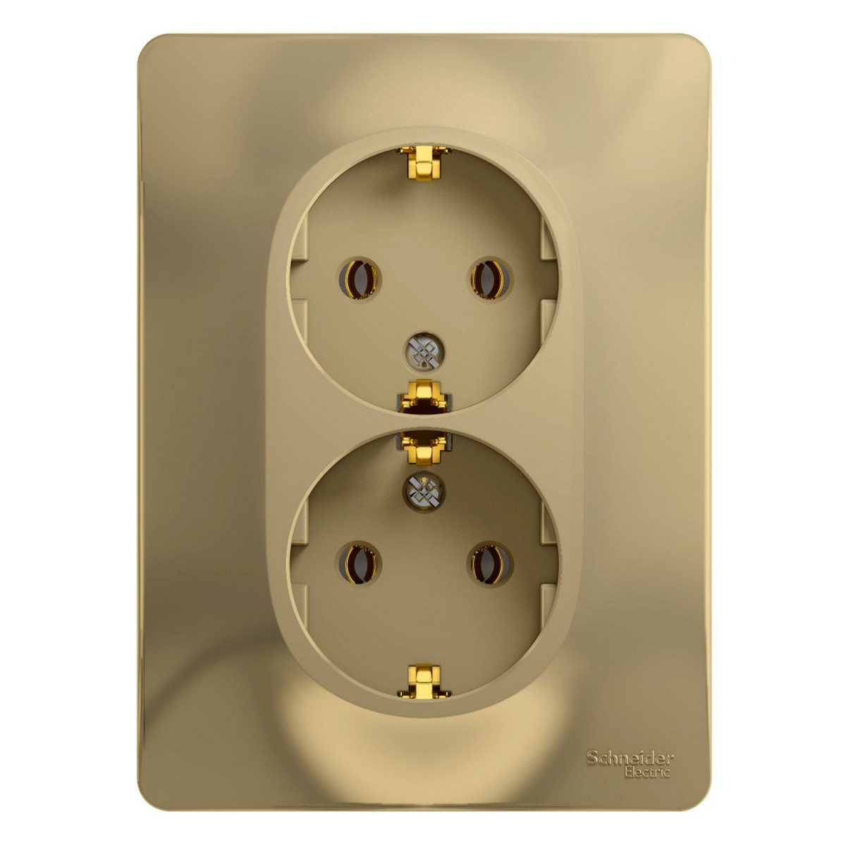 Glossa Титан Розетка Systeme Electric Glossa Титан 2-я с заземлением (в сборе с рамкой) GSL000424