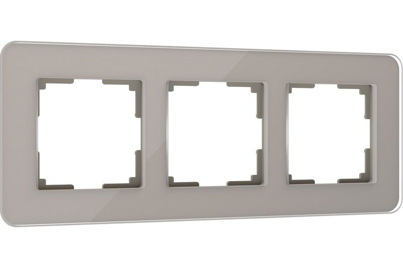 Рамки Werkel Elite Рамка Werkel из стекла на 3 поста Elite дымчатый W0032417