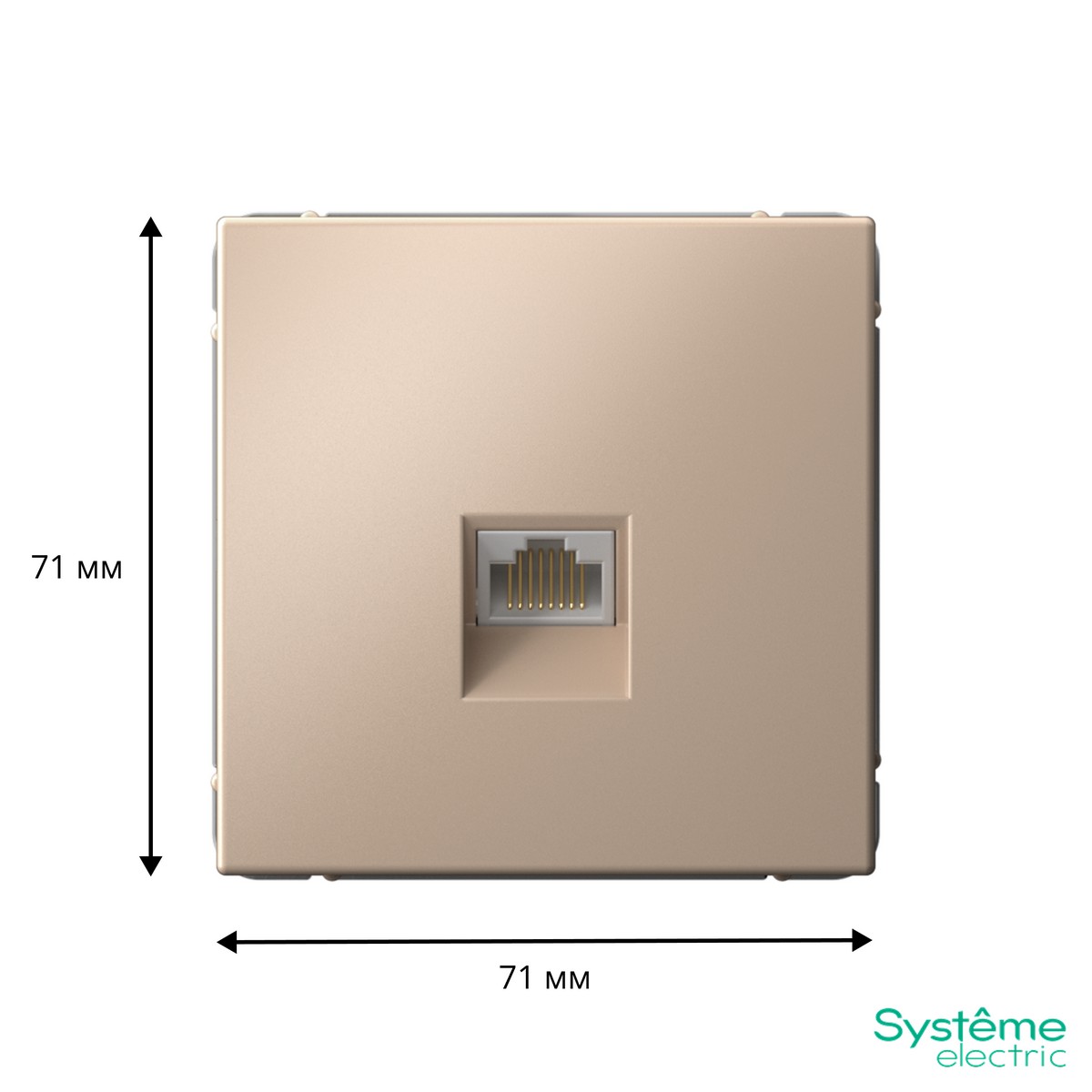 ArtGallery Песочный Розетка Systeme Electric ArtGallery Песочный компьютерная RJ45 кат. 6A GAL001286