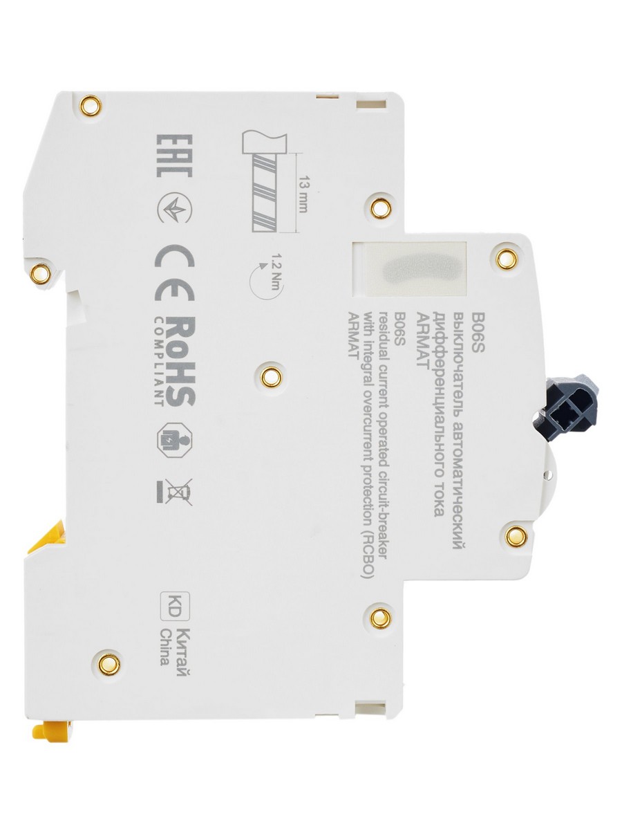 IEK АВДТ Дифф. Автомат IEK ARMAT B06S 1P+NP C32 30мА тип AC (18мм) AR-B06S-1N-C32C030 