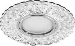 Встраиваемые светодиодные светильники Светильник встраиваемый Feron CD938 с LED подсветкой MR16 прозрачный 29471