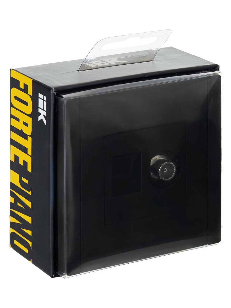 IEK FORTE&PIANO Черный Розетка IEK FORTE&PIANO Черный двойная TV+RJ45 кат.6 FP137