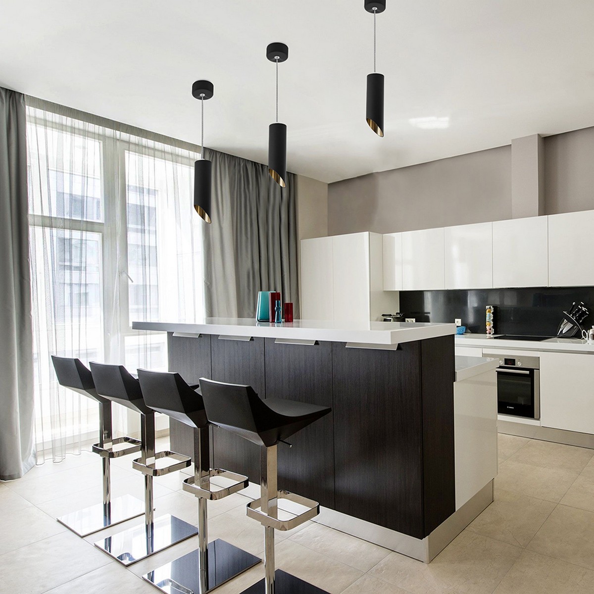 Подвесные светодиодные светильники Светильник подвесной Feron ML1828 MR16 35W черный золото 48043 