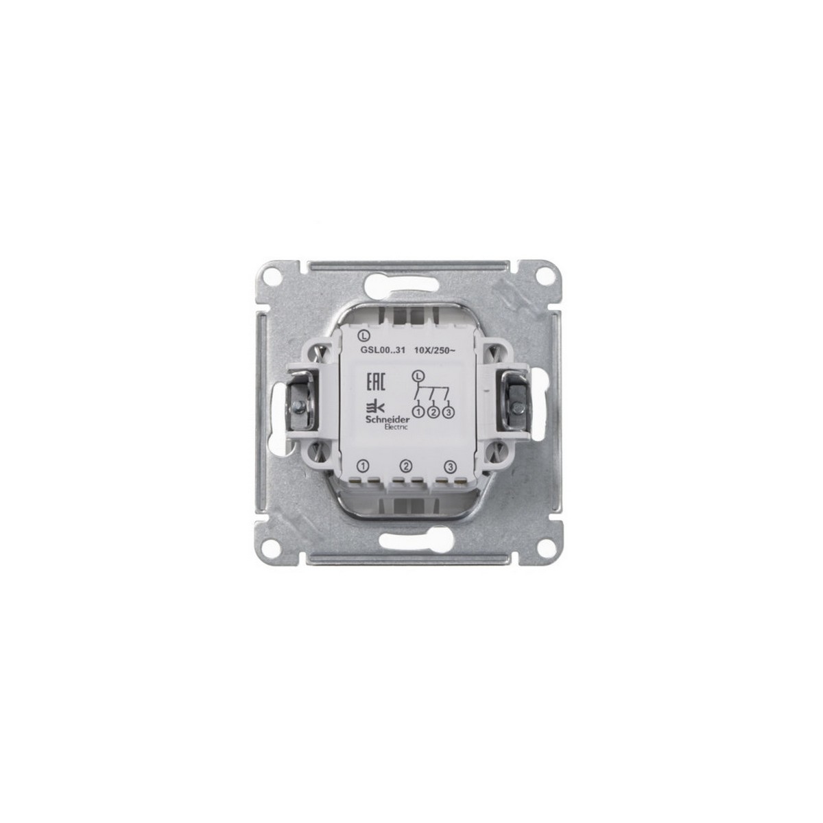 Glossa Белый Выключатель Systeme Electric Glossa Белый 3-клавишный, сх.3 GSL000131
