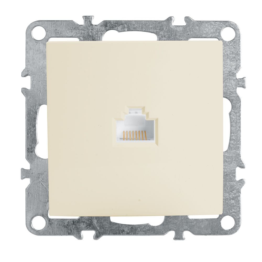Эрна - Розетки и выключатели Stekker Розетка компьютерная 1-местная RJ-45 STEKKER PST00-9107-02 Эрна слоновая кость 39325