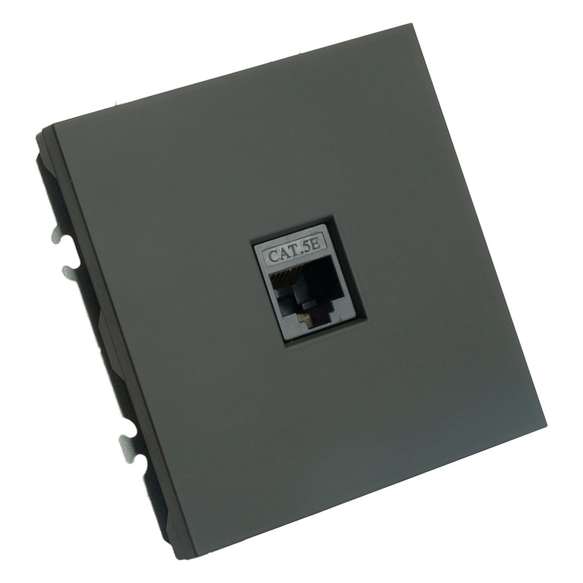 Эмили - Розетки и выключатели Stekker Розетка компьютерная 1-ая RJ-45 STEKKER Эмили RST00-5117-05 черный уголь soft touch 49847