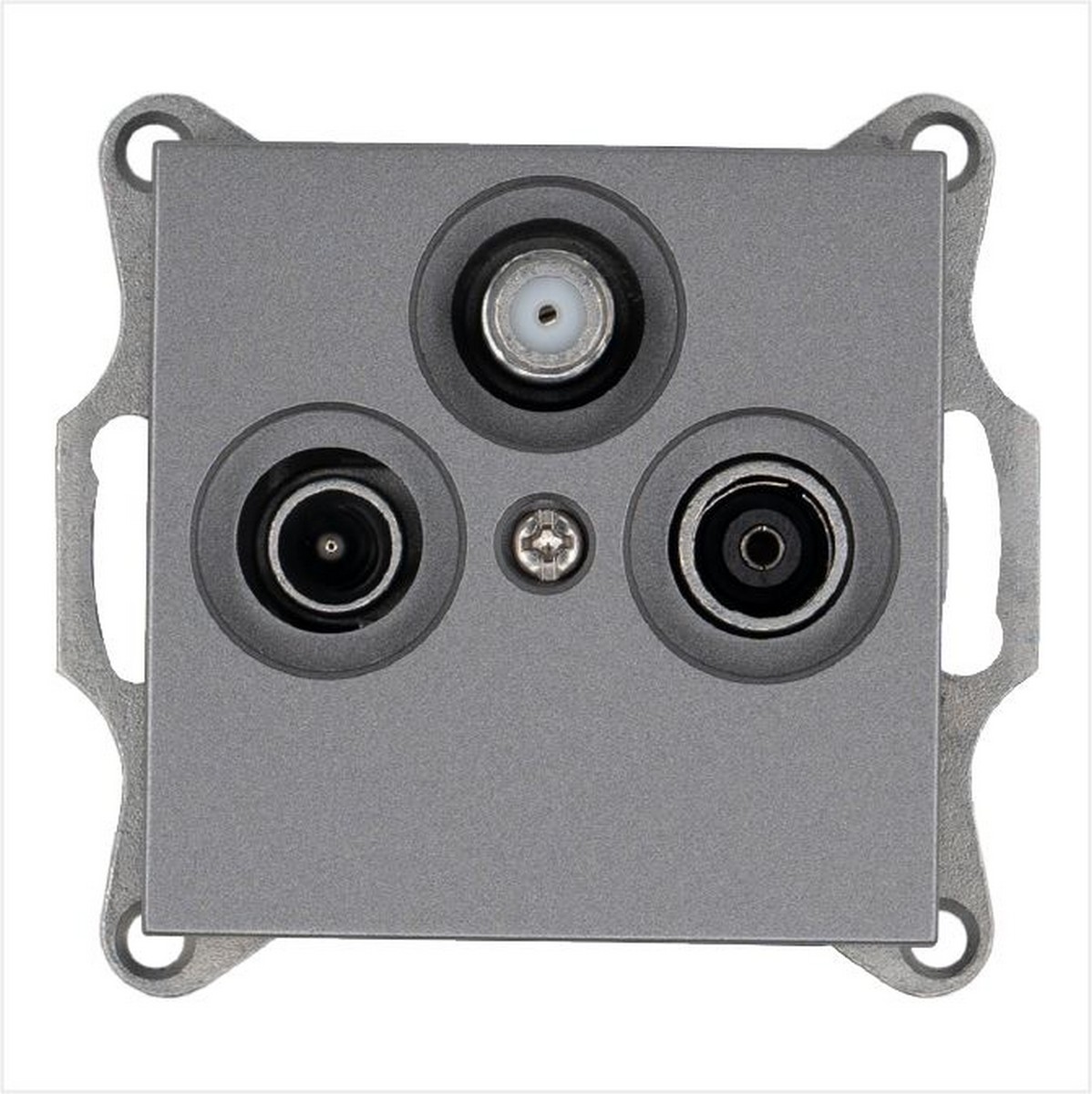 JASMART G - розетки и выключатели Розетка JASMART TV+FM+SAT проходная Алюминий G6207S