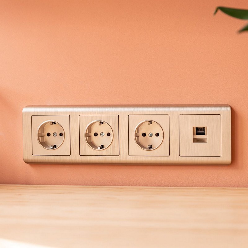 Werkel Шампань рифленный механизмы Накладка Werkel для телефонной розетки RJ11 (шампань рифленый) W1192010