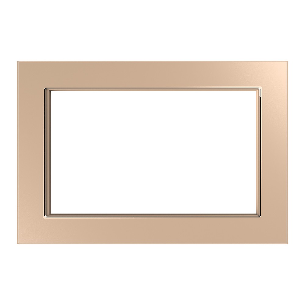 Катрин - Розетки и выключатели Stekker Рамка 2-местная (без перемычки) стекло STEKKER GFR00-7012-02 серия Катрин шампань 39567