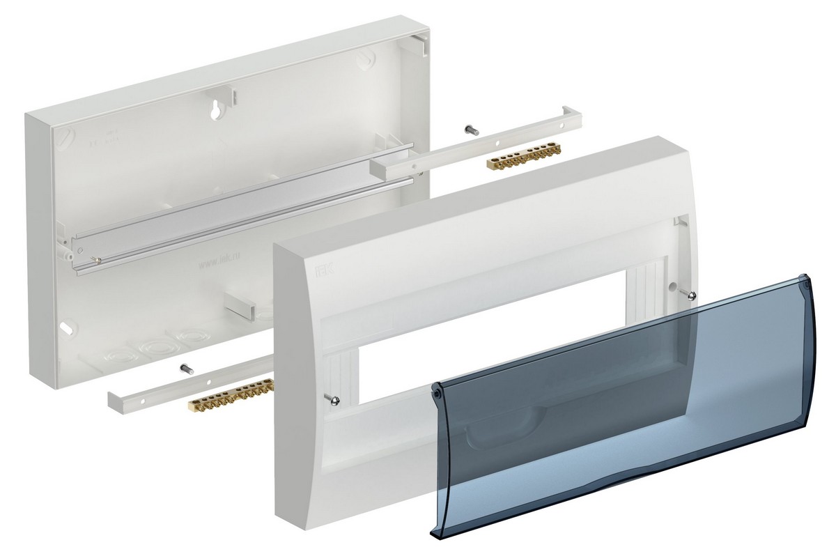 Пластиковые боксы и щиты IEK Корпус пластиковый IEK KREPTA 3 ЩРН-П-18 IP41 белый откр.монтаж MKP12-N-18-40-10