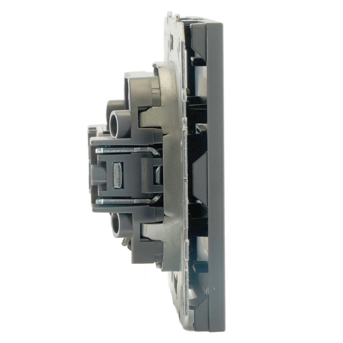 Эмили - Розетки и выключатели Stekker Розетка компьютерная 1-ая RJ-45 STEKKER Эмили RST00-5117-05 черный уголь soft touch 49847