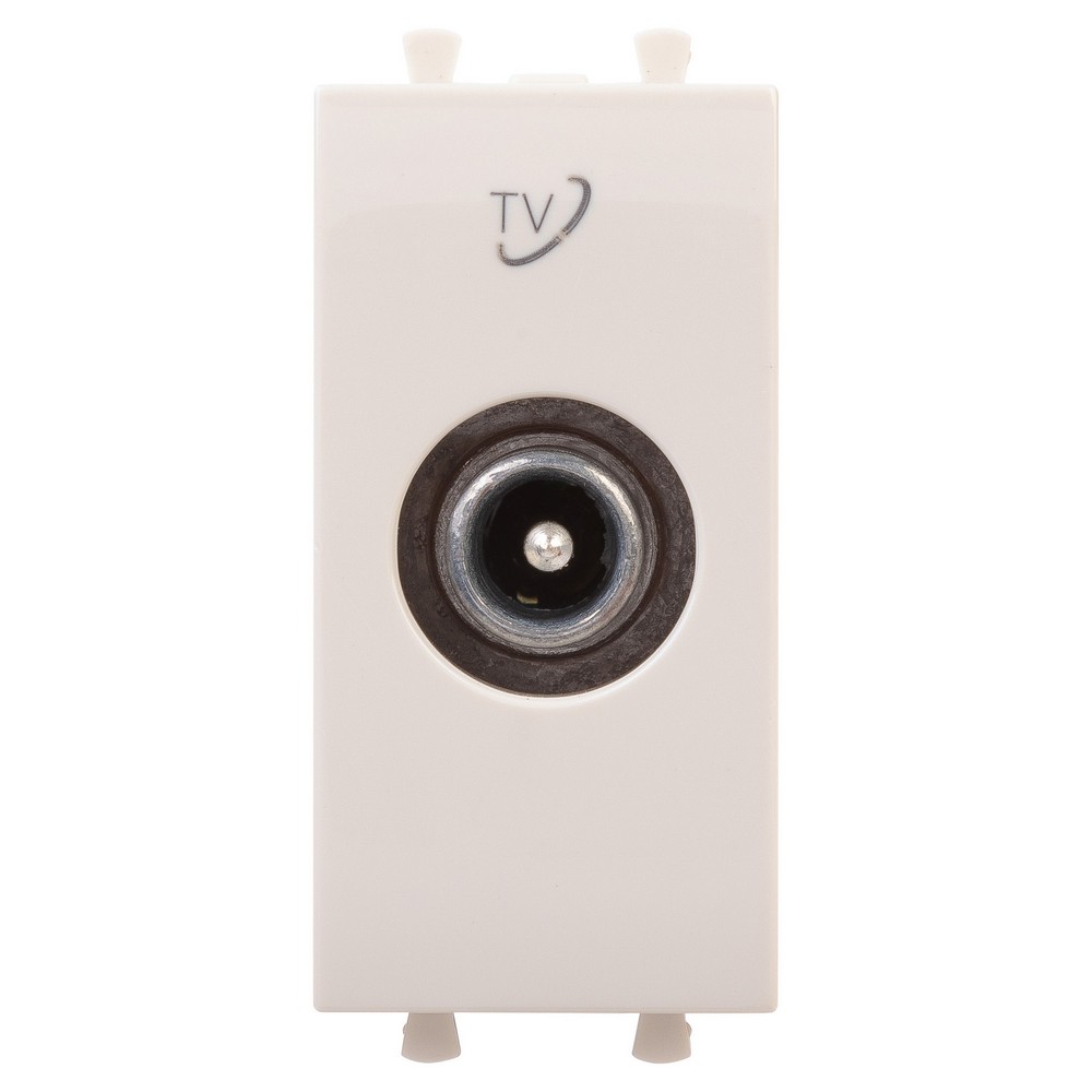 DKC Avanti механизмы Ванильная дымка Розетка TV DKC Avanti проходная модульная "Ванильная дымка" 1 модуль 4405511