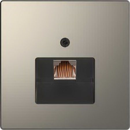 Merten D-Life Никель Телефонная розетка Merten D-Life никель
