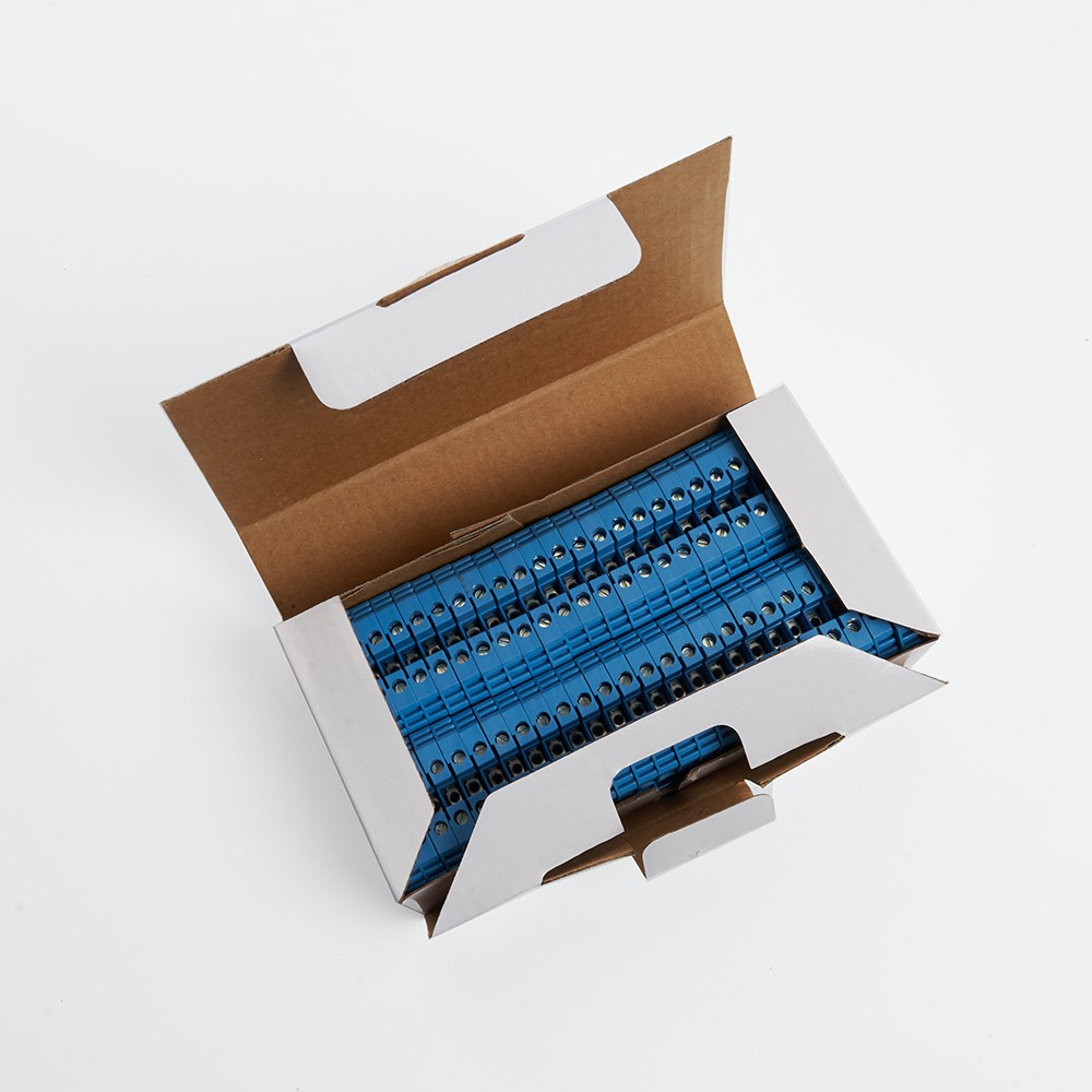 Комплектующие для щитов Зажим наборный изолированный (винтовой) ЗНИ - 2,5 (JXB2.5), синий, STEKKER, LD551-2-25 39358 