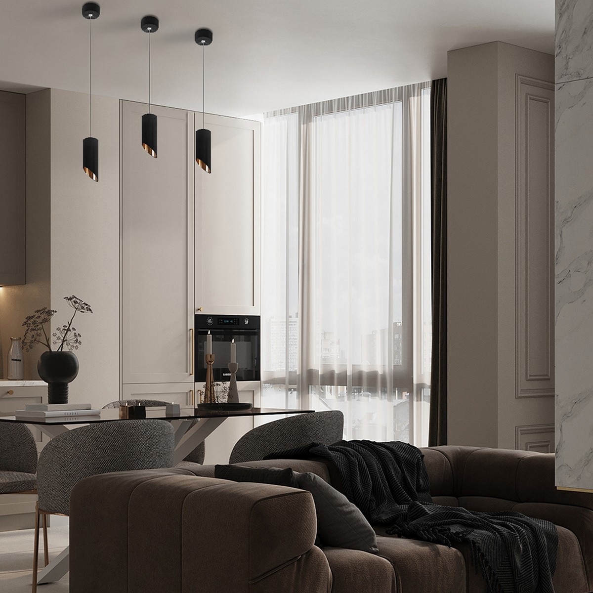 Подвесные светодиодные светильники Светильник подвесной Feron ML1818 MR16 35W черный золото 48041 