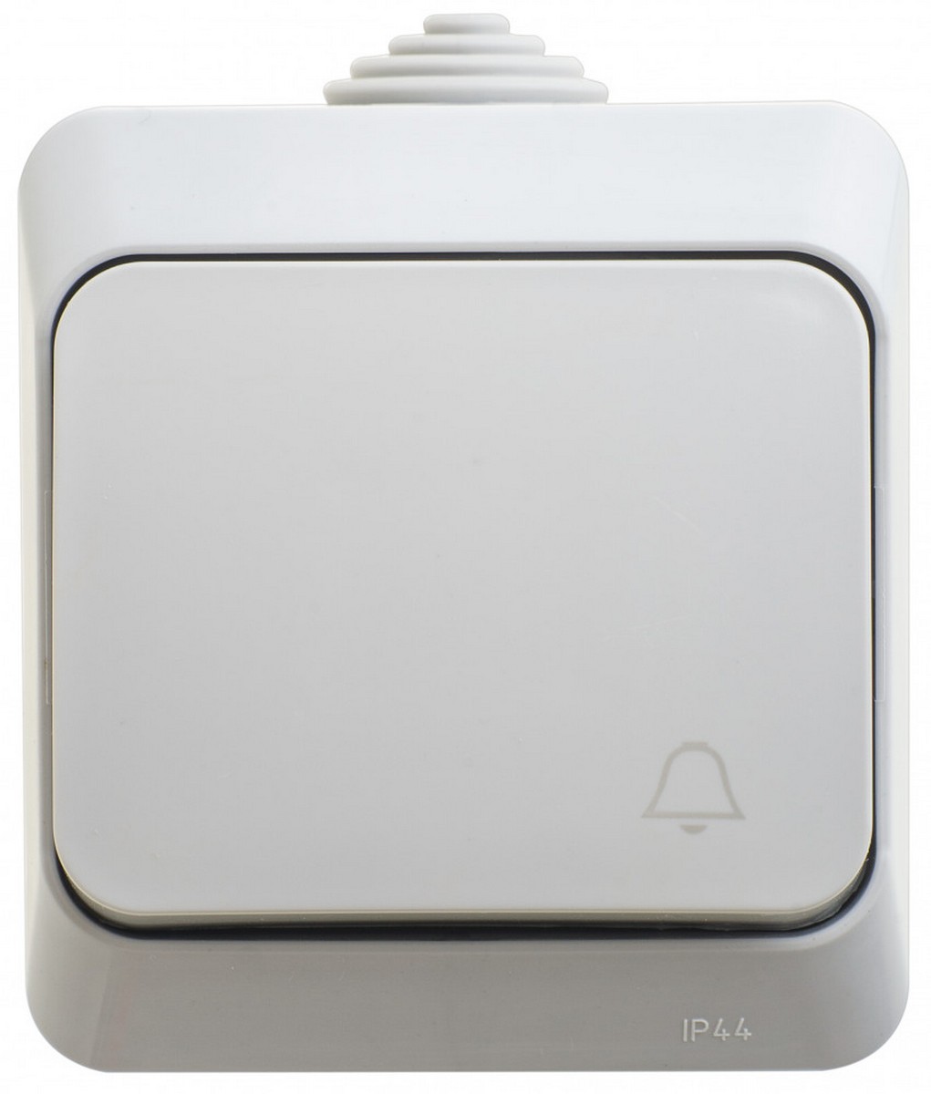 Этюд Серый Выключатель 1-клавишный Systeme Electric Этюд наружный Серый IP44 BA10-041C