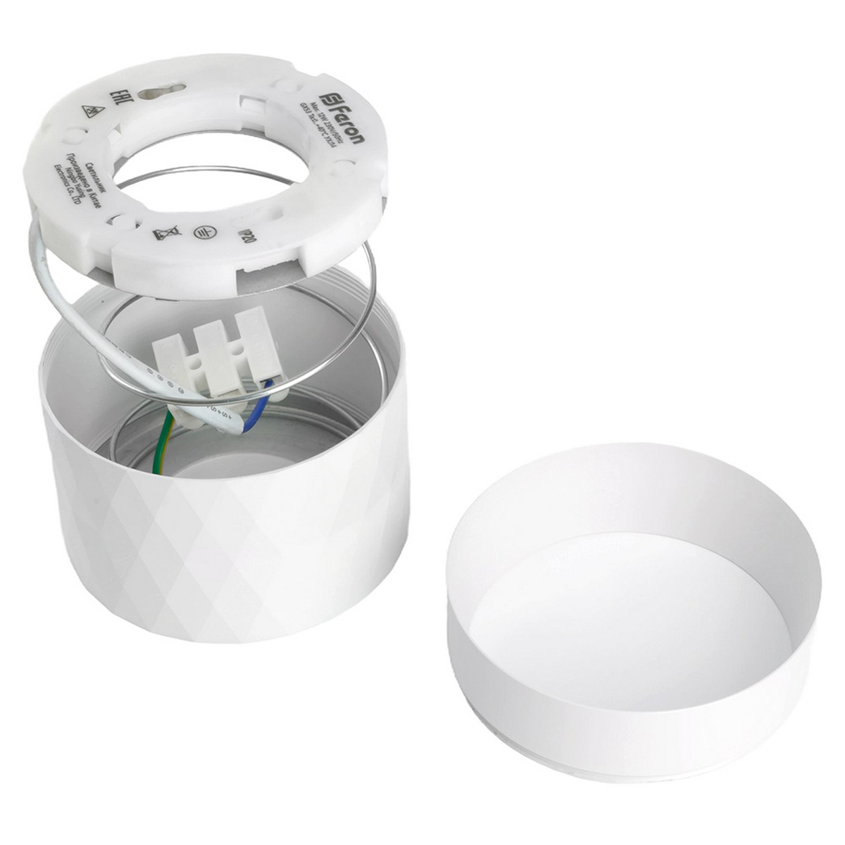 Светильники споты светодиодные Светильник потолочный Feron HL388 Barrel PRISM GX53 12W 230V белый 48803 