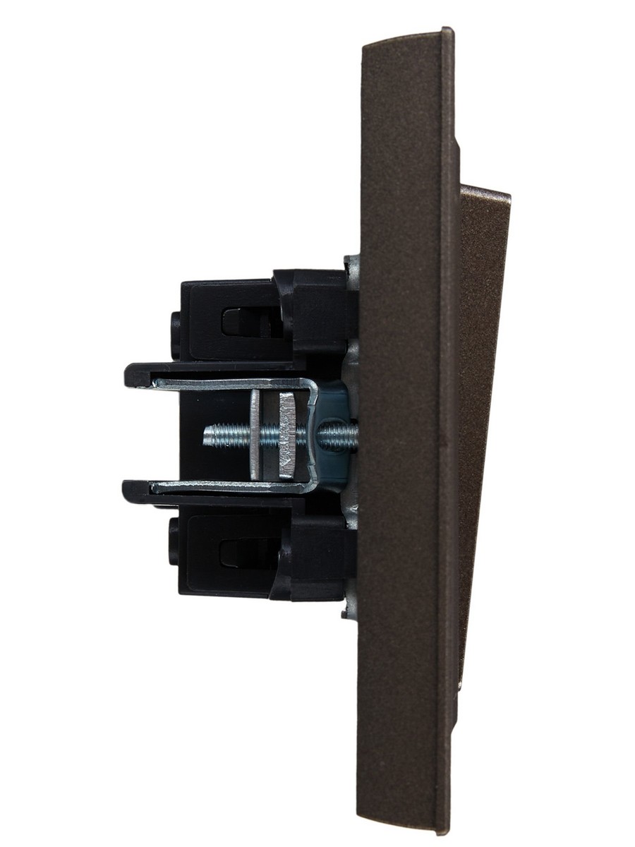 IEK Brite Бронза Выключатель IEK BRITE Темн.бронза 1-кл. 10А в сборе ВСР10-1-0-БрТБ BR-V10-0-10-K45-F