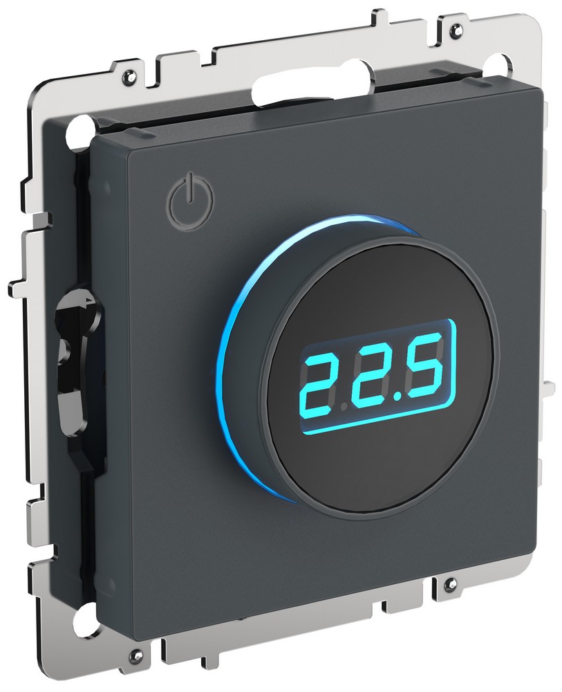 IEK Brite Маренго Термостат IEK BRITE BASE Маренго электронный с инд. ТС10-1-БрМ (терморегулятор) BR-RT11-K35