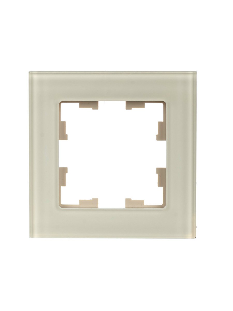 IEK Brite Рамки Рамка IEK BRITE 1-местная РУ-1-2-БрВа стекло ванильный BR-M12-G-K10