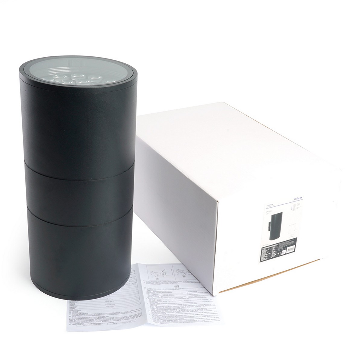 Уличные настенные светильники Светильник уличный светодиодный Feron DH0712 2*18W 2700Lm 2700K черный 48359 