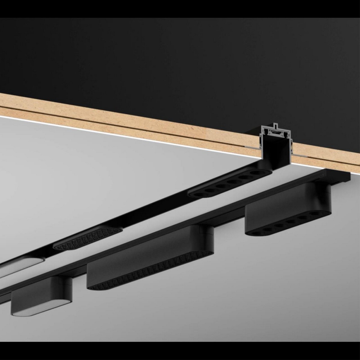 Трековые светодиодные светильники Низковольтный шинопровод для встраиваемого монтажа в ГКЛ, длина 2м NOVOTECH 135199 SMAL 