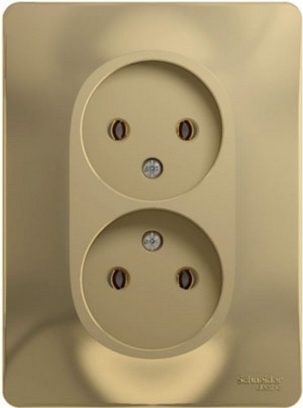 Glossa Титан Розетка Systeme Electric Glossa Титан 2-я без заземления (в сборе с рамкой) GSL000420