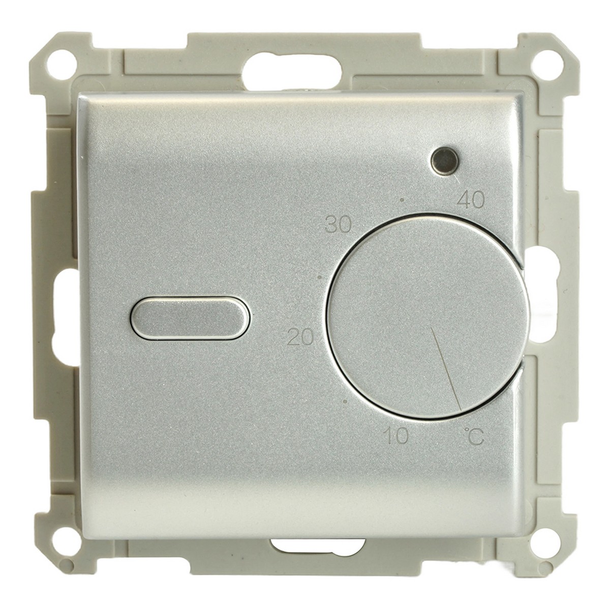 Катрин - Розетки и выключатели Stekker Терморегулятор механический STEKKER GLS00-7117-03 250V 3500W Катрин серебро 49742